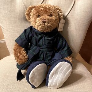 Noble Excellence "William" Brown Bear Robe with Slippers Dillard's Plush - New